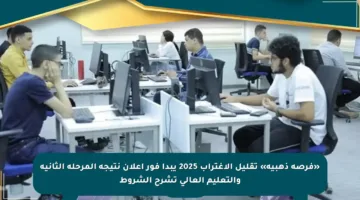 «فرصة ذهبية» تقليل الاغتراب 2025 يبدأ فور إعلان نتيجة المرحلة الثانية والتعليم العالي تشرح الشروط